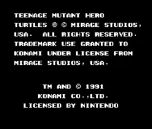 Image n° 1 - titles : Teenage Mutant Hero Turtles II - The Arcade Game